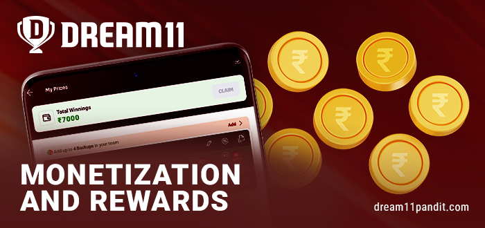 Monetization for Indian players in the Dream11 Cricket app