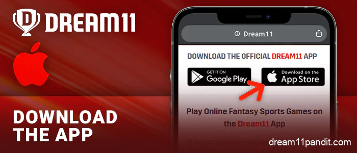 Download the Dream11 app for iOS devices