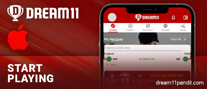 Start playing fantasy sports on the Dream11 app